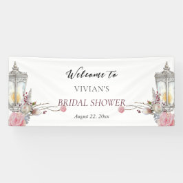 Rose und Brautparty Lantern Willkommen Banner