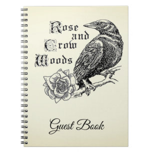 Rose und Crow Woods Gästebuch getönt Notizblock