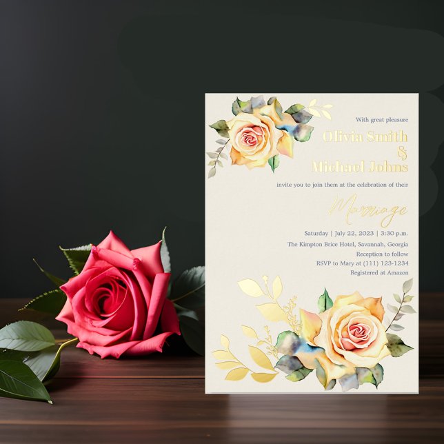 Rose und Eucalyptus QR-Code Einladung zur Hochzeit (Von Creator hochgeladen)