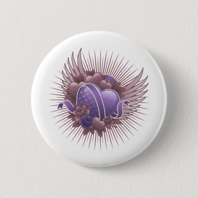 Rose und Flüge Button (Vorderseite)