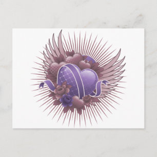 Rose und Flüge Postkarte