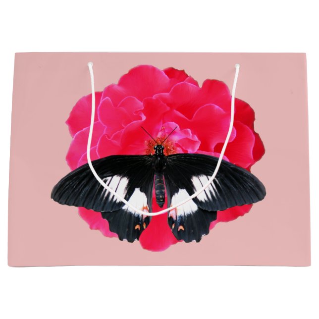 Rose und Frack Große Geschenktüte (Vorderseite)