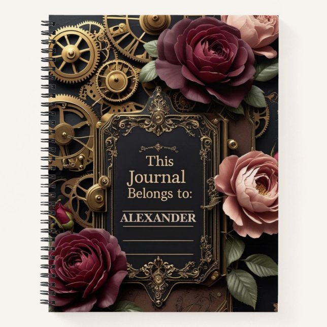Rose und Geere aus Steampunkel Notizbuch (Vorderseite)