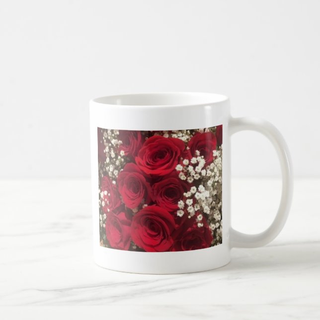 Rose und Gipskraut Kaffeetasse (Rechts)