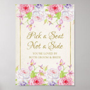 Rose und Gold Confetti Wählen Sie ein Segel Poster