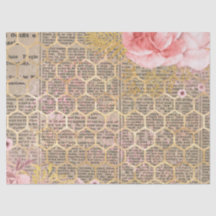 Rose- und Goldwabenkleidpapier