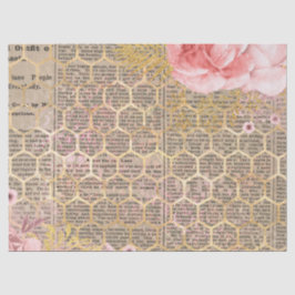 Rose- und Goldwabenkleidpapier Seidenpapier