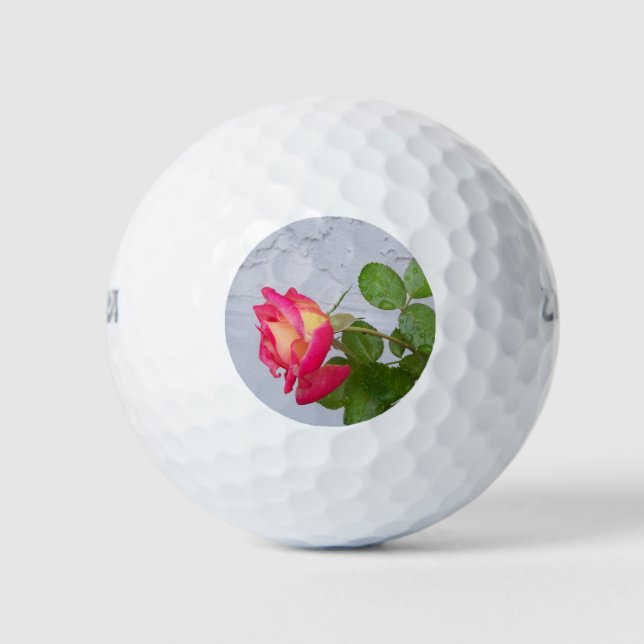 Rose und graue Stuckwand Golfball (Vorderseite)