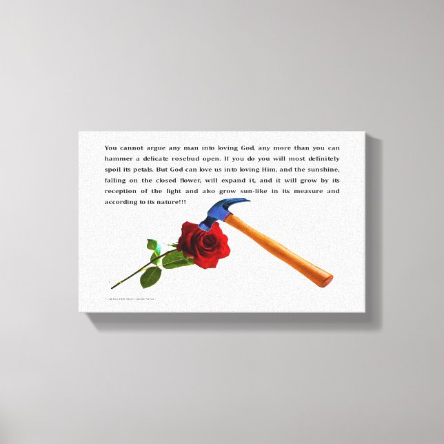 ROSE UND HAMMER LEINWANDDRUCK (Vorderseite)