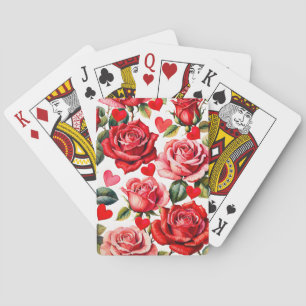 Rose und Herz Spielkarten