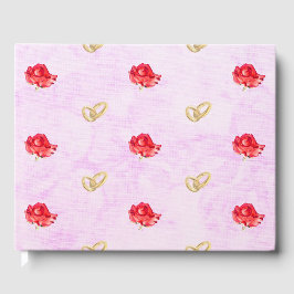 Rose und Hochzeitsraten Gästebuch