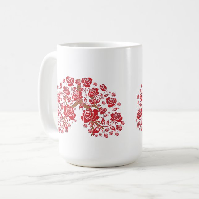Rose und Hoffnung Kaffeetasse (Vorderseite Links)
