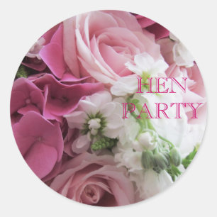 Rose und Hydrangeas Hen Party Do Stickers