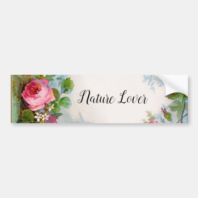 ROSE UND JASMINEN, BLUMENSCHÖNE NATURSCHÖNHEIT AUTOAUFKLEBER (Vorne)