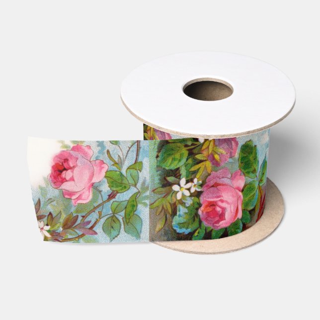 ROSE UND JASMINEN, BLUMENSCHÖNE NATURSCHÖNHEIT SATINBAND (Spule)