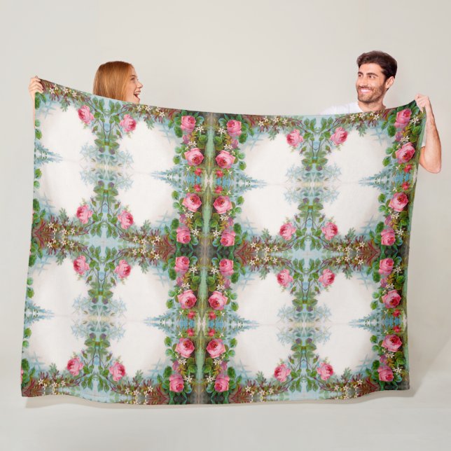 ROSE UND JASMINEN VINTAGE FLÜSSE FLEECEDECKE (Beispiel)