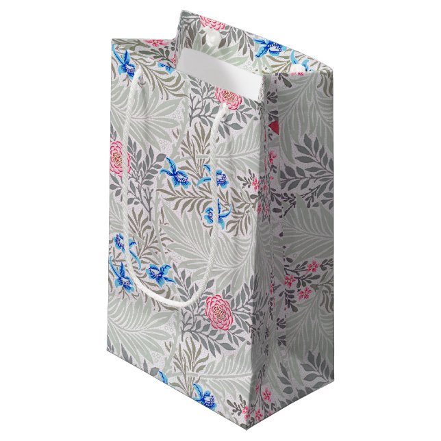 Rose und Larkspur, William Morris Kleine Geschenktüte (Vorderseite Schrägansicht)