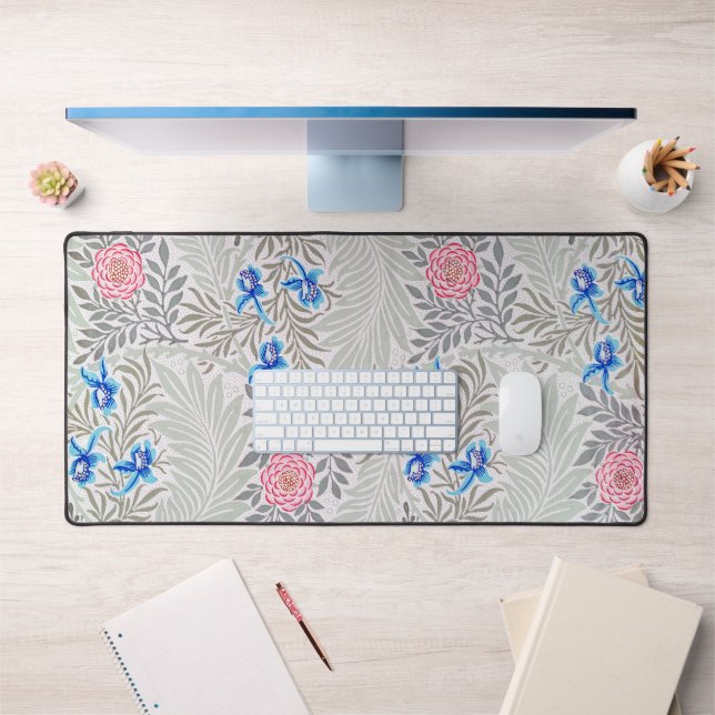 Rose und Larkspur, William Morris Schreibtischunterlage (Büro 1)