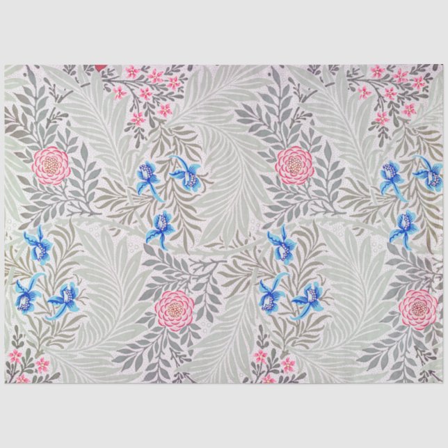 Rose und Larkspur, William Morris Seidenpapier (Vorderseite)