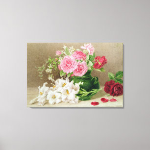 Rose und Lilien Leinwanddruck