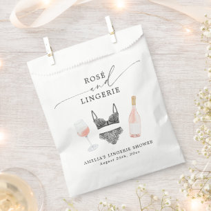 Rosé und Lingerie-Brautjunggesellinnenabschied Geschenktütchen
