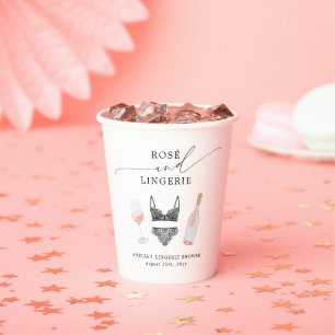 Rosé- und Lingerie-Brautparty Pappbecher