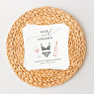 Rosé- und Lingerie-Brautparty Serviette