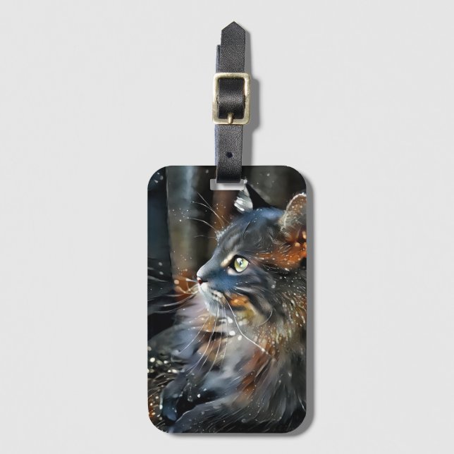 Rose und magisches Licht Gepäckanhänger (Vorderseite Vertikal)