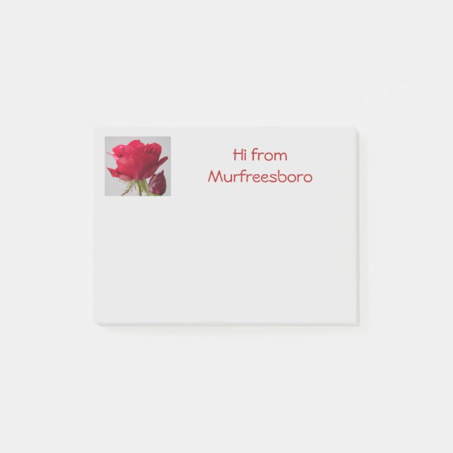 Rose und Murfreesboro TN Post-it Klebezettel (Vorderseite)