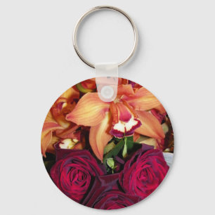 Rose und Orchideen_ Schlüsselanhänger