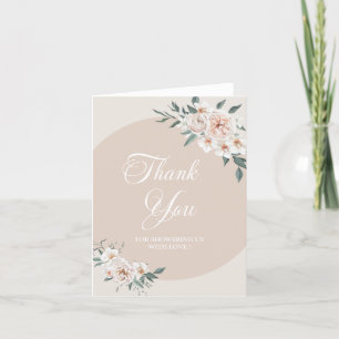 Rose und Orchids Blume Aquarell vielen Dank Dankeskarte