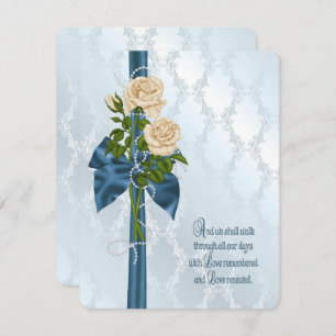 Rose und Pearl Bouquet Vow Renewal Einladung