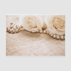 Rose und Perlen Seidenpapier