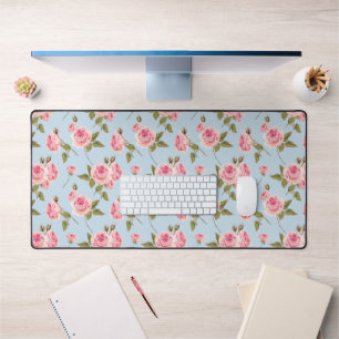 Rose- und Polka-Dots-Muster Schreibtischunterlage