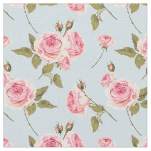 Rose- und Polka-Dots-Muster Stoff