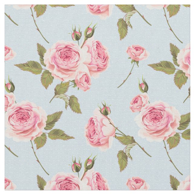 Rose- und Polka-Dots-Muster Stoff (Nahaufnahme)