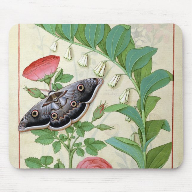 Rose und Polygonatum Mousepad (Vorne)