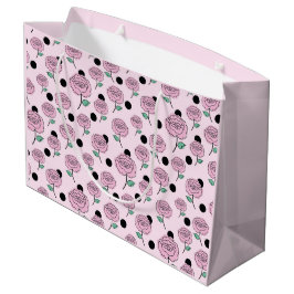 Rose und Punkte. Große Geschenktüte