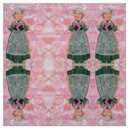 Rose und Puppengewebe Stoff