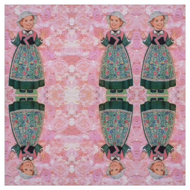 Rose und Puppengewebe Stoff (Muster)