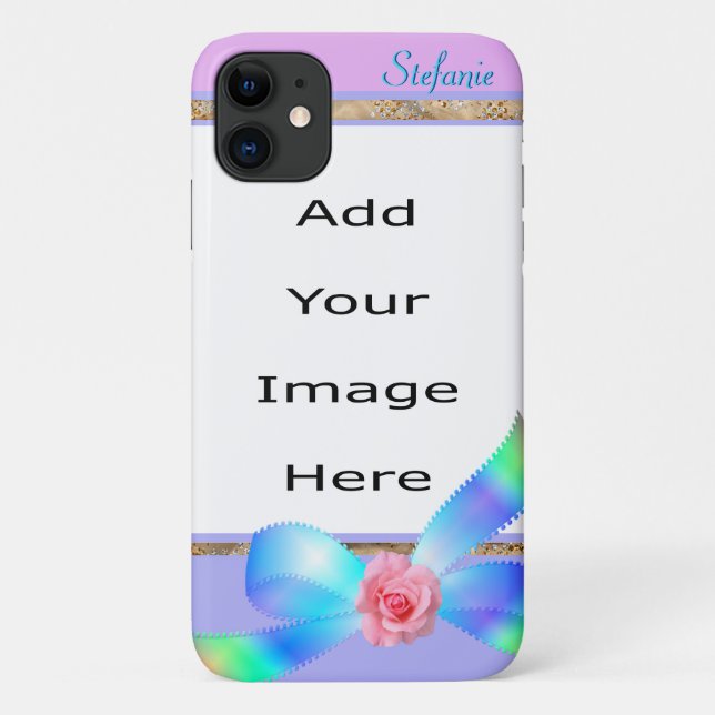 Rose und Regenbogen-Flachbandleiste Case-Mate iPhone Hülle (Rückseite)