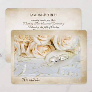 Rose und Rings Vow Renewal Einladung
