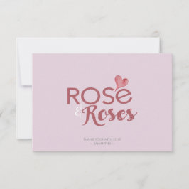 Rosé und Rose Valentine's Danke