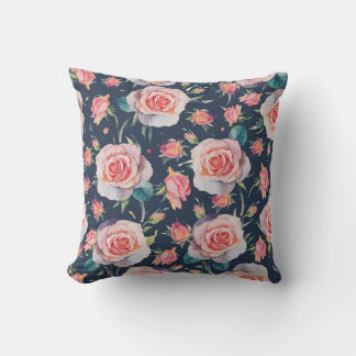 Rose und Rosenknospe: Blütenfrei. Kissen