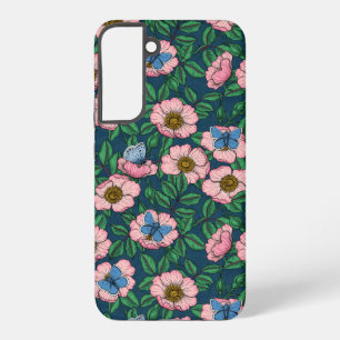 Rose und Schmetterlinge Samsung Galaxy Hülle