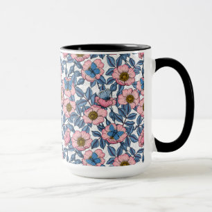 Rose und Schmetterlinge Tasse