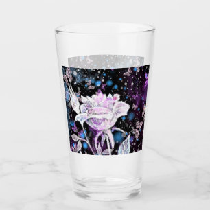 Rose- und Schmetterlingsglas Glas