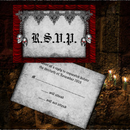 Rose und Seidengotische Hochzeit RSVP