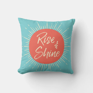 Rose und Shine Sonnenburgrblau und orange Kissen