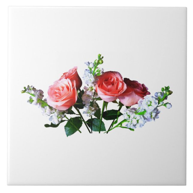 Rose und Snapdragons Fliese (Vorderseite)